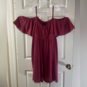 Torrid Pink Lace Tie-Front Dress